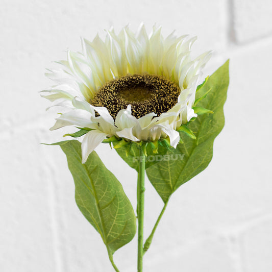 72.5cm Artificial Sunflower off White Head Indoor Flowers