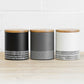 Set of 3 Monochrome Kitchen Storage Canisters Set