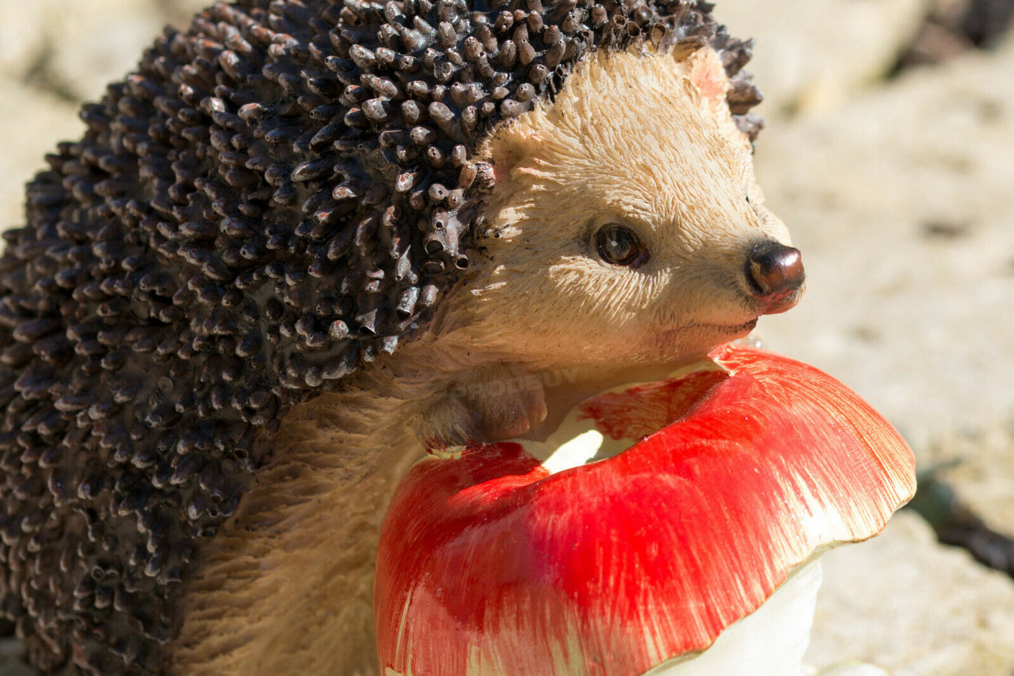 Hedgehog with Apple Resin Garden Ornament