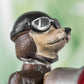 Dog In Retro Racing Car 29.5cm Resin Ornament