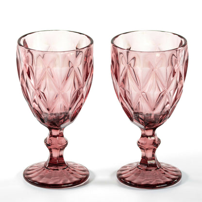 Set of 2 Glass Wine Goblets 32cl