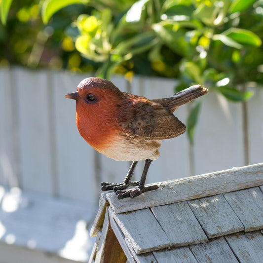 Small Red Robin Bird Garden Ornament