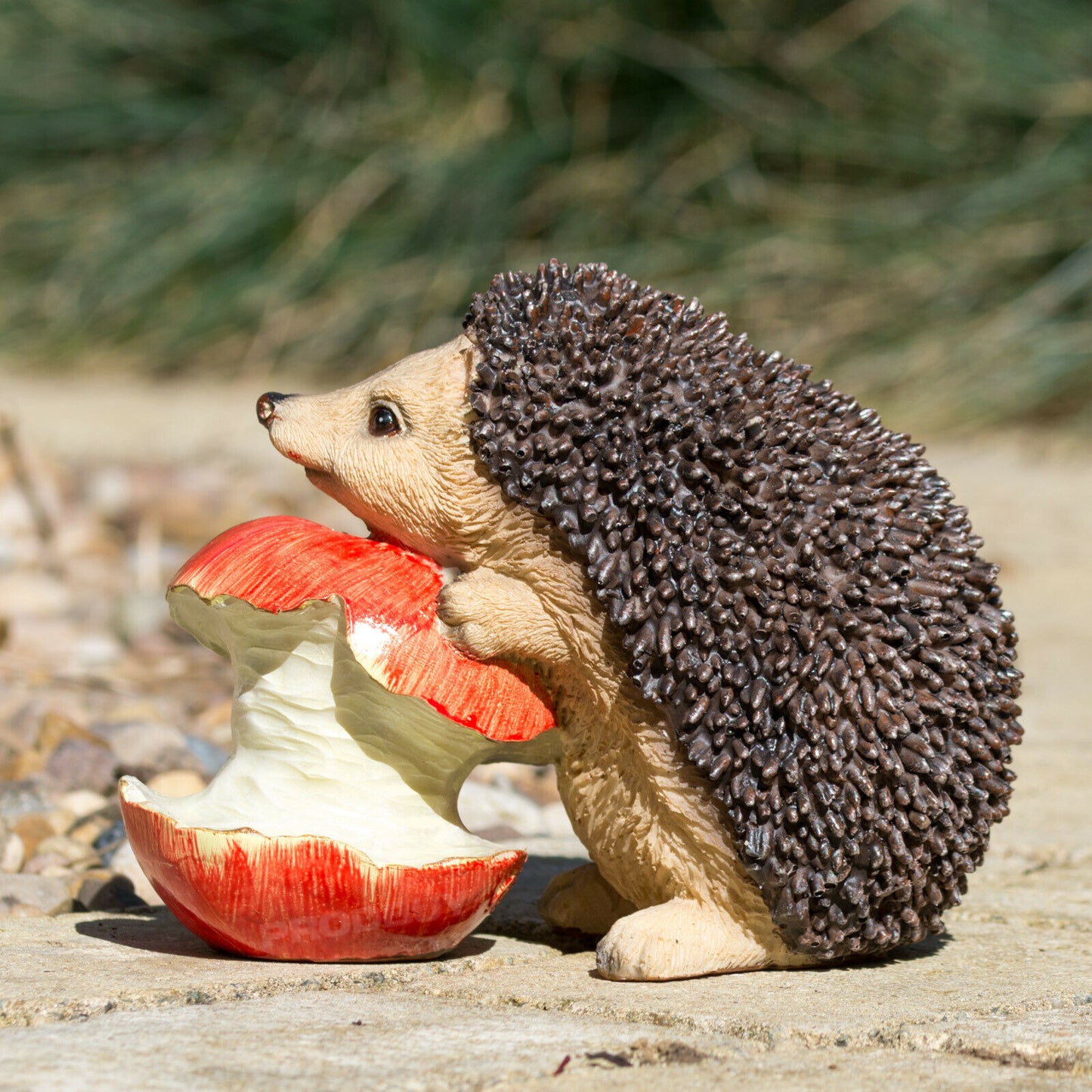 Hedgehog with Apple Resin Garden Ornament