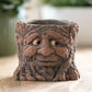 Small Smiling Tree Stump Face Plant Pot