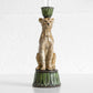 Leopard Resin Candle Stick Holder 24.5cm